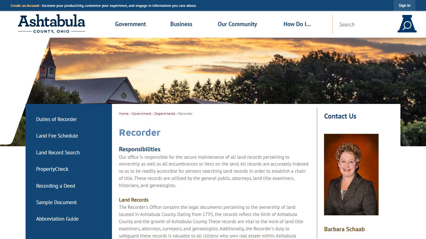 Recorder | Ashtabula County, OH - Official Website